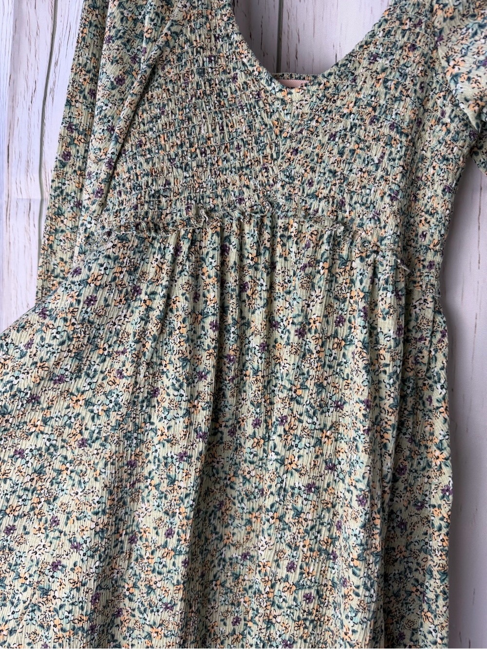 Floral Long Sleeve Mini Dress - Picture 4 of 6